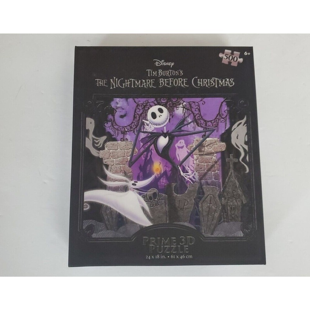 NEW Nightmare Before Christmas JACK ZERO GRAVEYARD Prime 3D Jigsaw Puzzle 500 pc